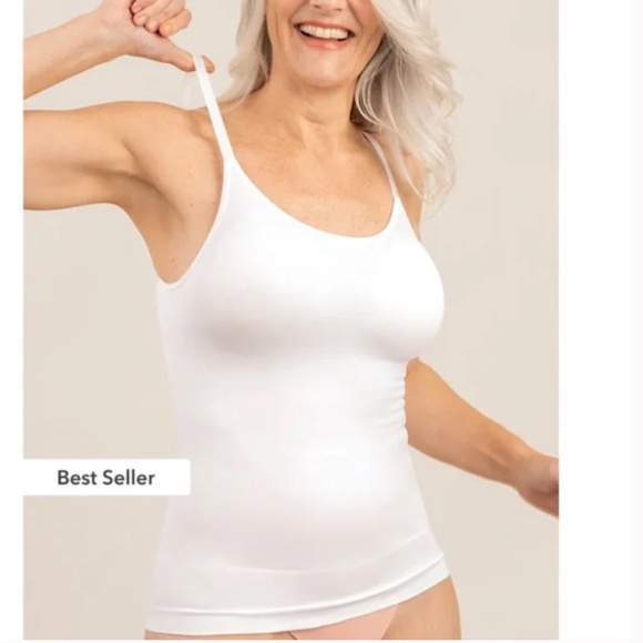 Shapermint All Day Every Day Scoop Neck Cami Sz M White - Picture 1 of 8
